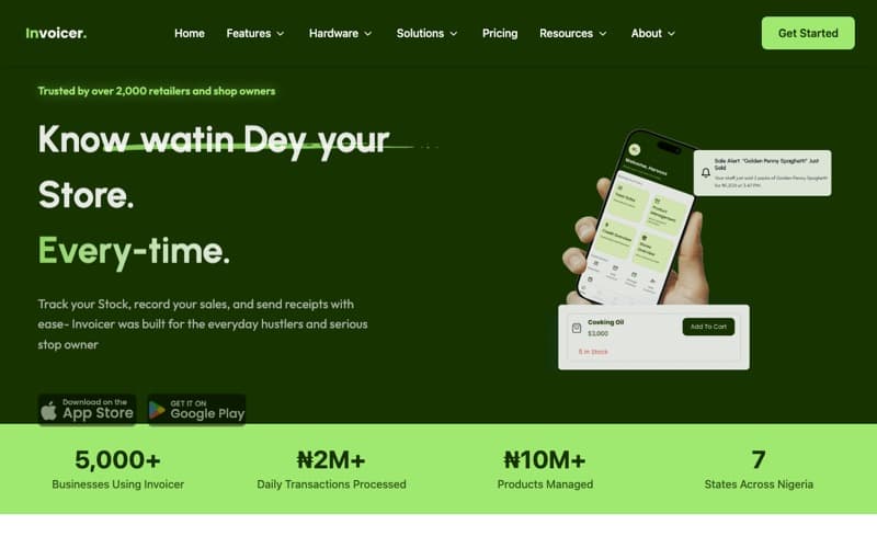 Invoicer homepage
